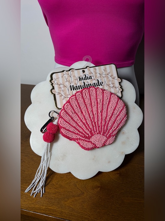 ❀ Handbags - VIRAL BEADED BAG - PINK SEASHELL WALLET 2026